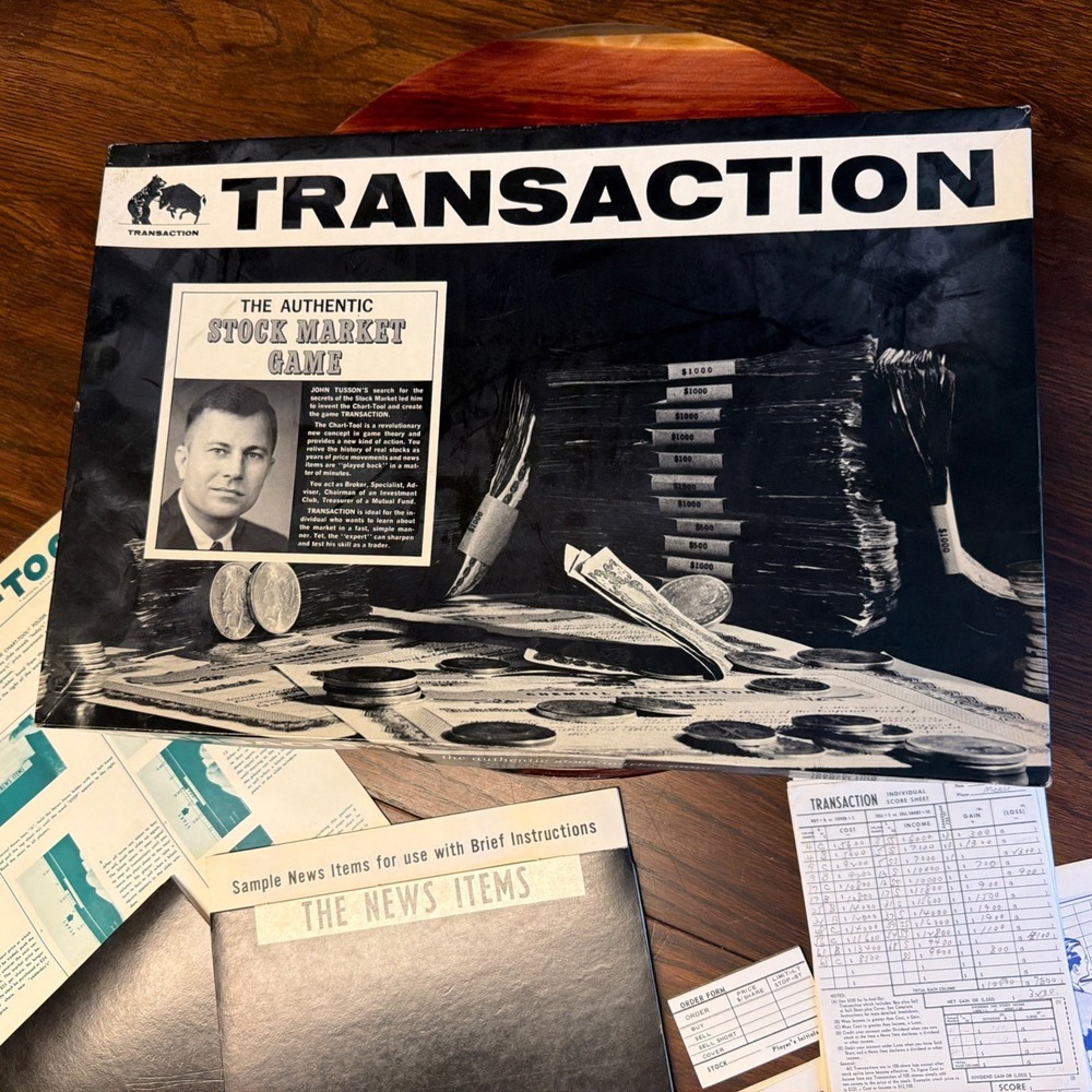 Stock Market Game~TRANSACTIONβ John Tusson, 1962~ ORIGINAL